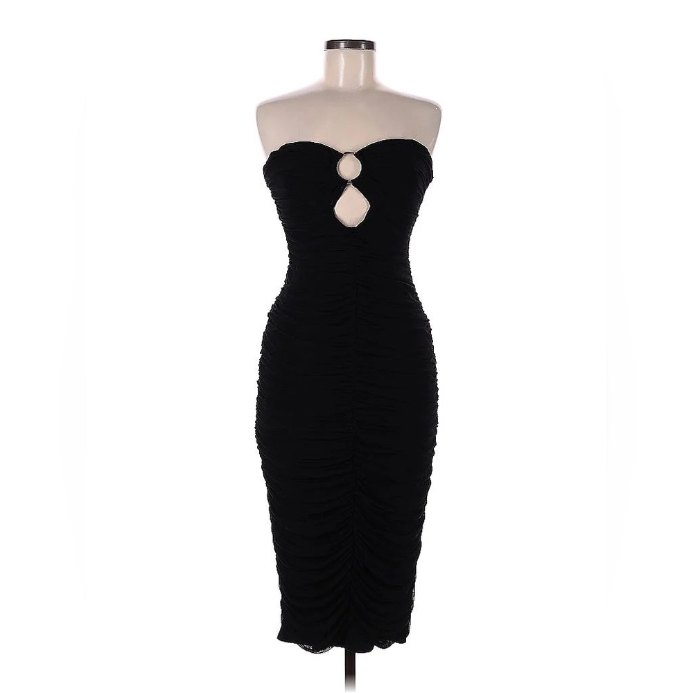 NWT Michael Costello x REVOLVE Heather Midi Dress in Black- Size Medium - Picture 2 of 4